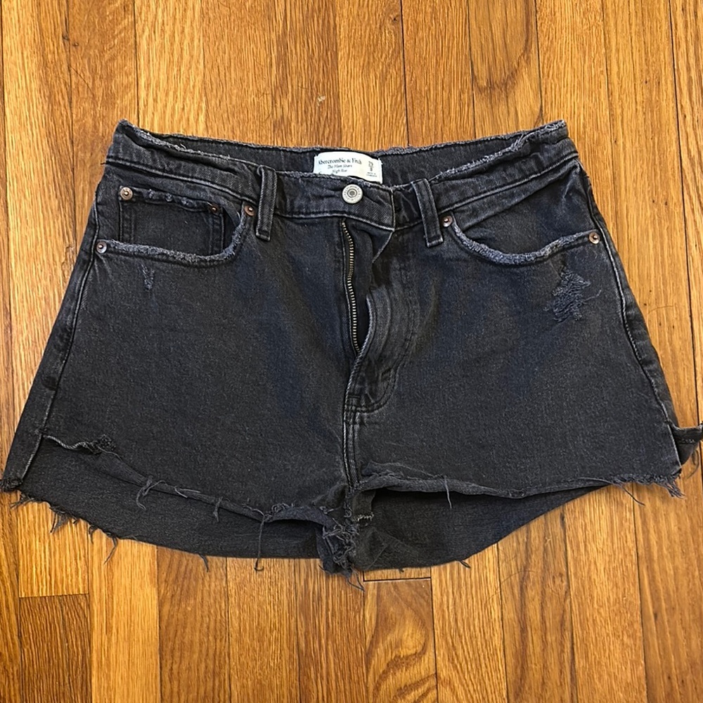 Abercrombie Curve Love Black Mom Shorts